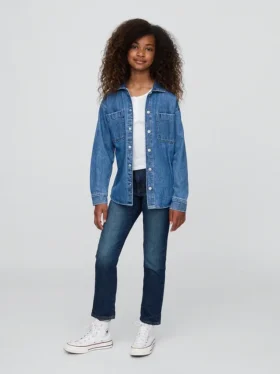 Meisjesjeans met middelhoge taille