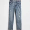 Meisjesjeans met middelhoge taille