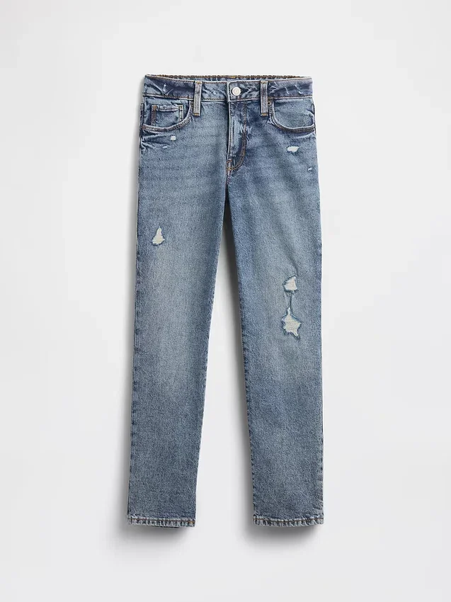 Meisjesjeans met middelhoge taille