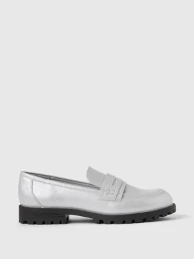 Metallic loafers voor kinderen