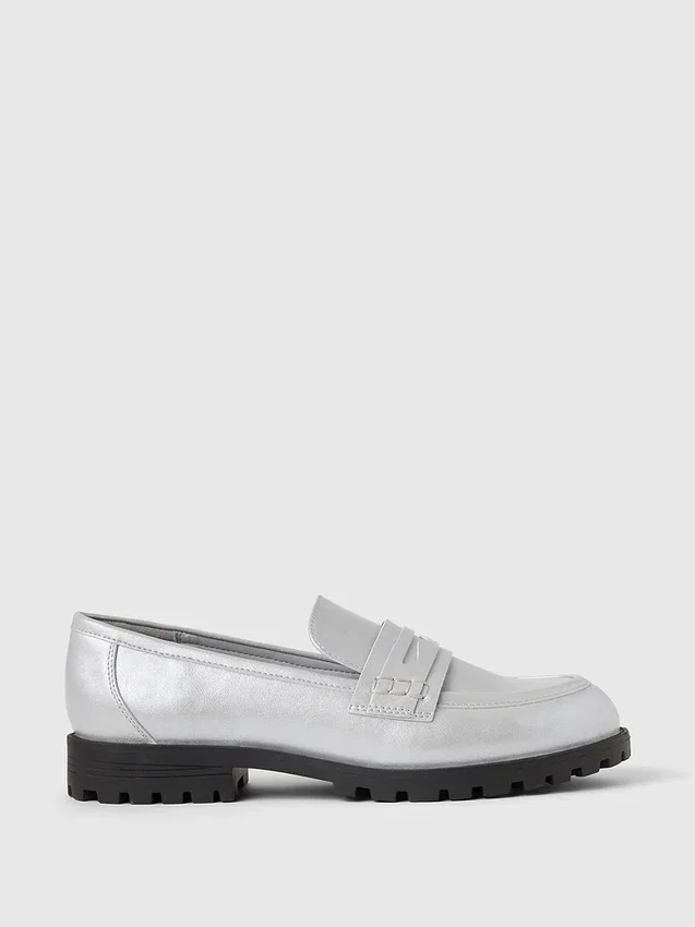 Metallic loafers voor kinderen