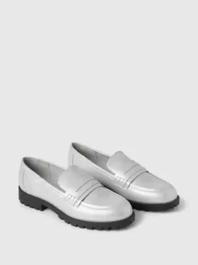 Metallic loafers voor kinderen