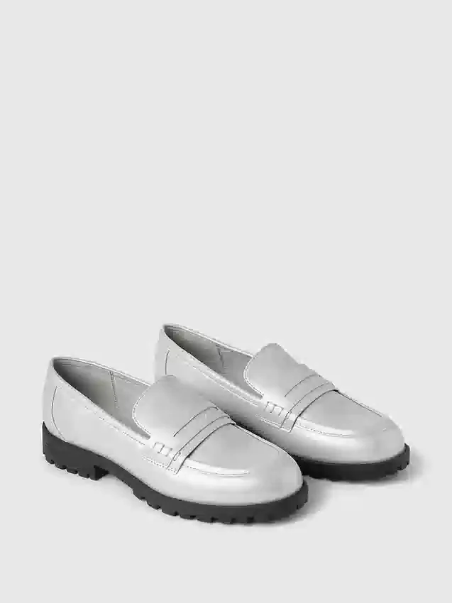 Metallic loafers voor kinderen