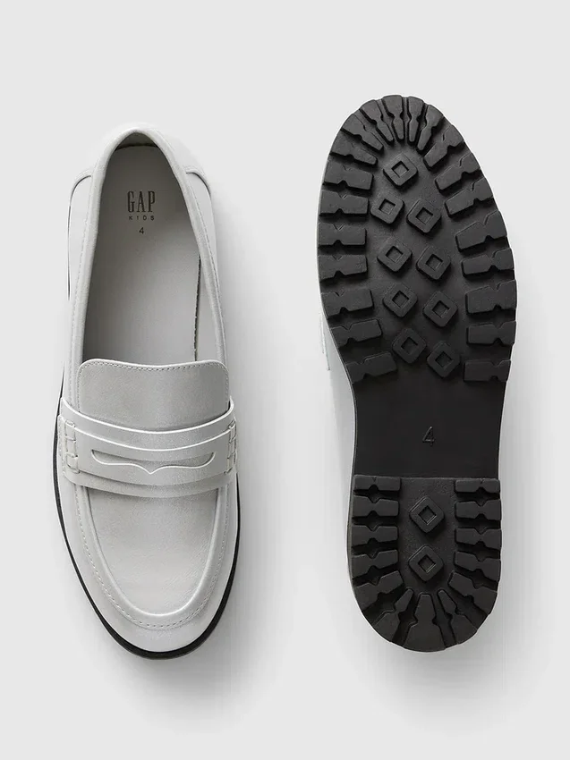 Metallic loafers voor kinderen