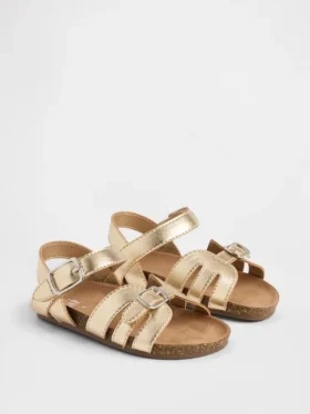 Metallic sandalen met bandjes voor peuters