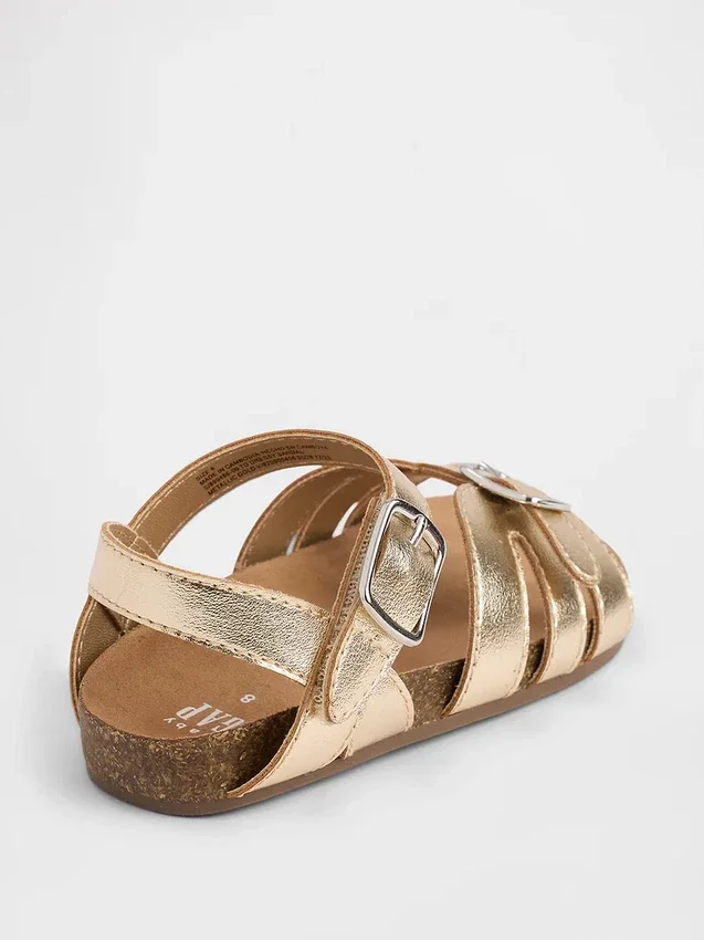 Metallic sandalen met bandjes voor peuters