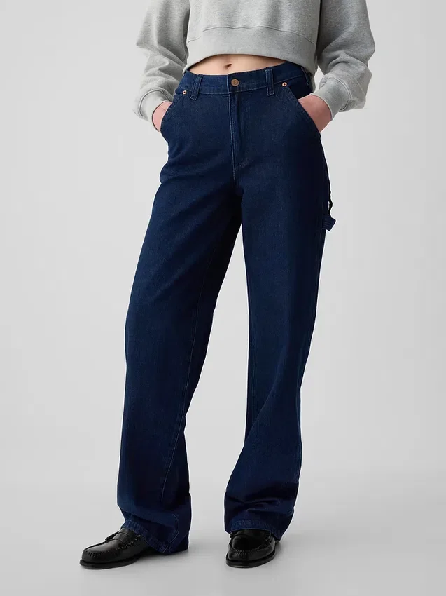 Mid Rise '90s losse carpenter-Jeans