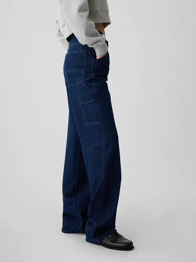 Mid Rise '90s losse carpenter-Jeans