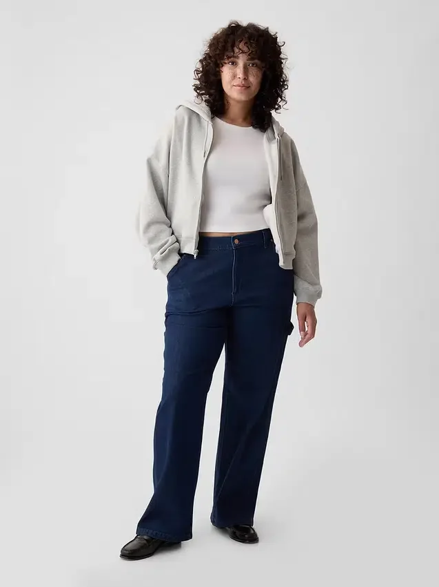 Mid Rise '90s losse carpenter-Jeans