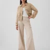Mid-rise baggy kaki cargobroek
