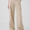 Mid-rise baggy kaki cargobroek