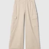 Mid-rise baggy kaki cargobroek