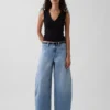 Mid-rise baggy taper-Jeans