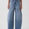Mid-rise baggy taper-Jeans