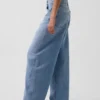 Mid-rise baggy taper-Jeans