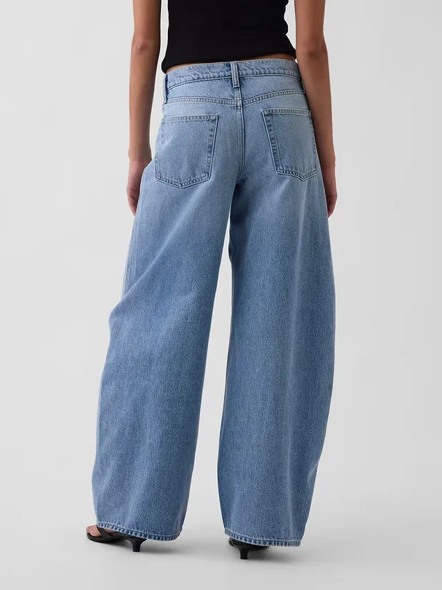 Mid-rise baggy taper-Jeans