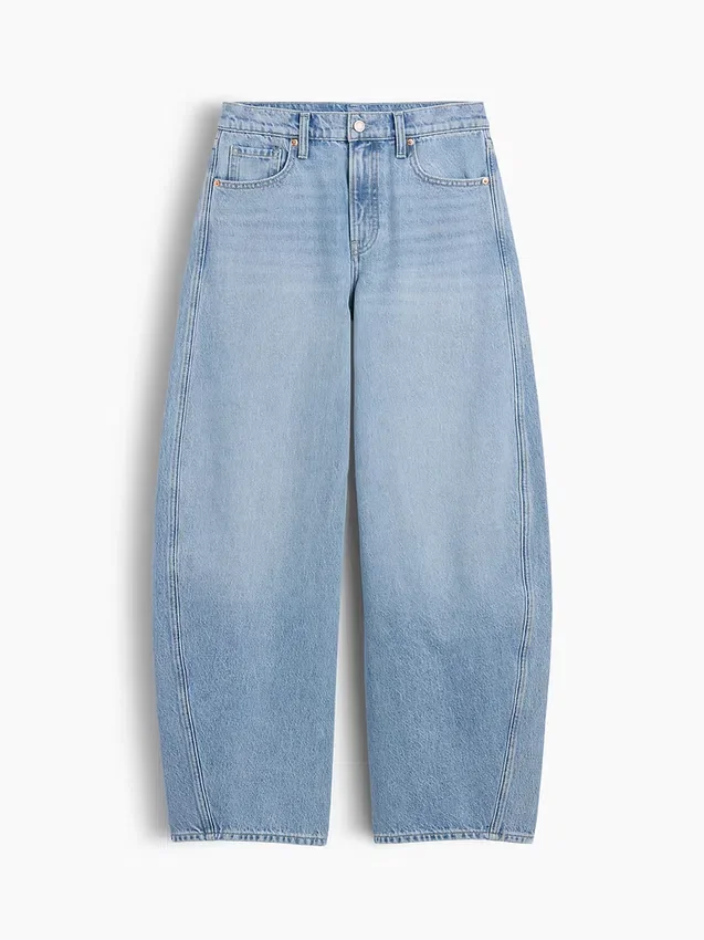 Mid-rise baggy taper-Jeans