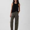 Mid-rise barrel utility enkellange broek