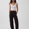 Mid-rise barrel utility enkellange broek