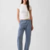 Mid-rise barrel utility enkellange broek
