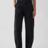 Mid-rise barrel utility enkellange broek
