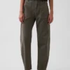 Mid-rise barrel utility enkellange broek