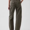 Mid-rise barrel utility enkellange broek