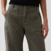 Mid-rise barrel utility enkellange broek