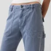 Mid-rise barrel utility enkellange broek