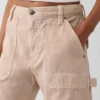 Mid-rise barrel utility enkellange broek