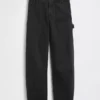 Mid-rise barrel utility enkellange broek