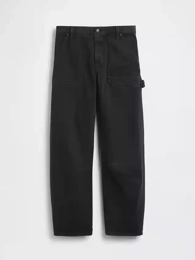 Mid-rise barrel utility enkellange broek