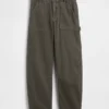 Mid-rise barrel utility enkellange broek