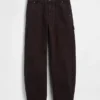 Mid-rise barrel utility enkellange broek