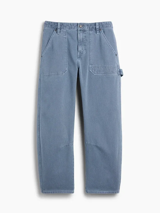 Mid-rise barrel utility enkellange broek