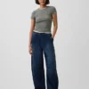 Mid Rise Easy Horseshoe-Jeans