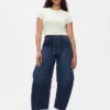 Mid Rise Easy Horseshoe-Jeans