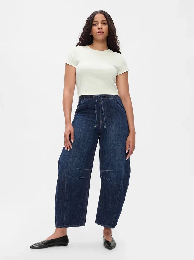 Mid Rise Easy Horseshoe-Jeans