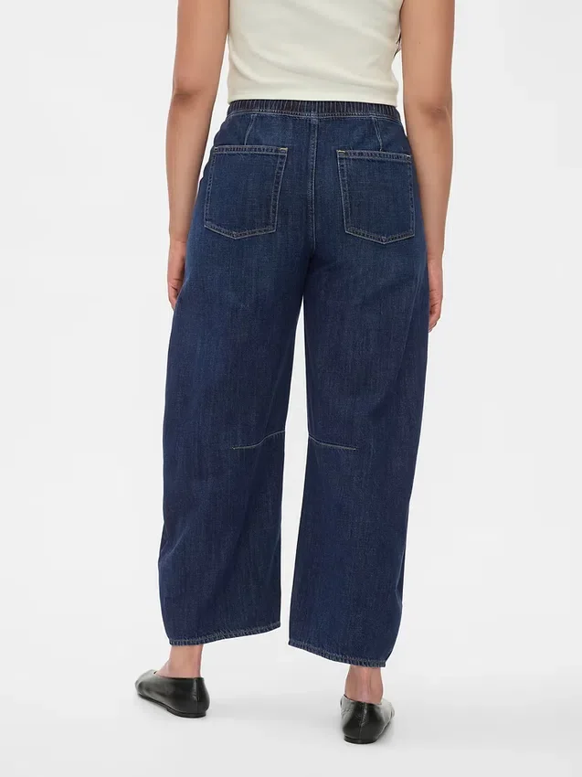 Mid Rise Easy Horseshoe-Jeans