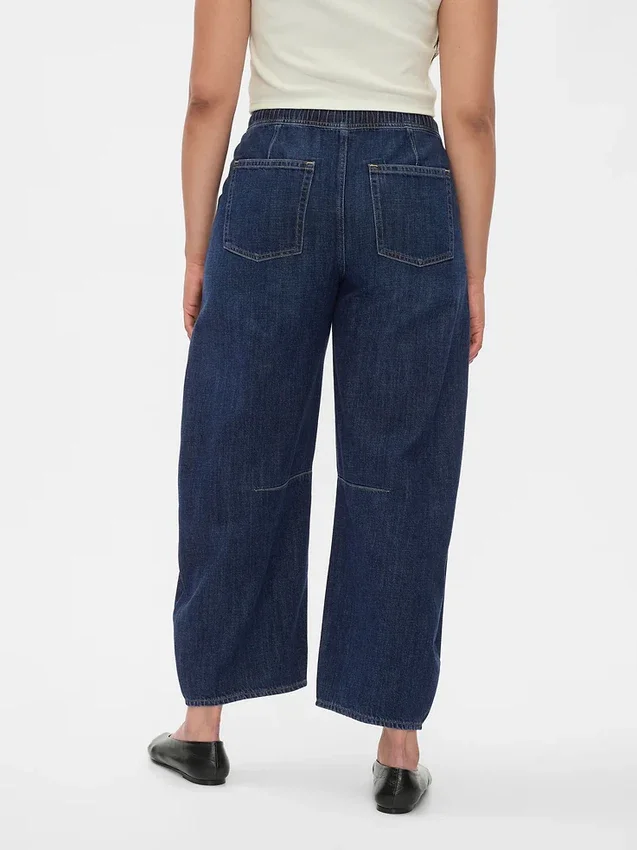 Mid Rise Easy Horseshoe-Jeans
