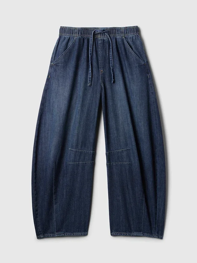 Mid Rise Easy Horseshoe-Jeans