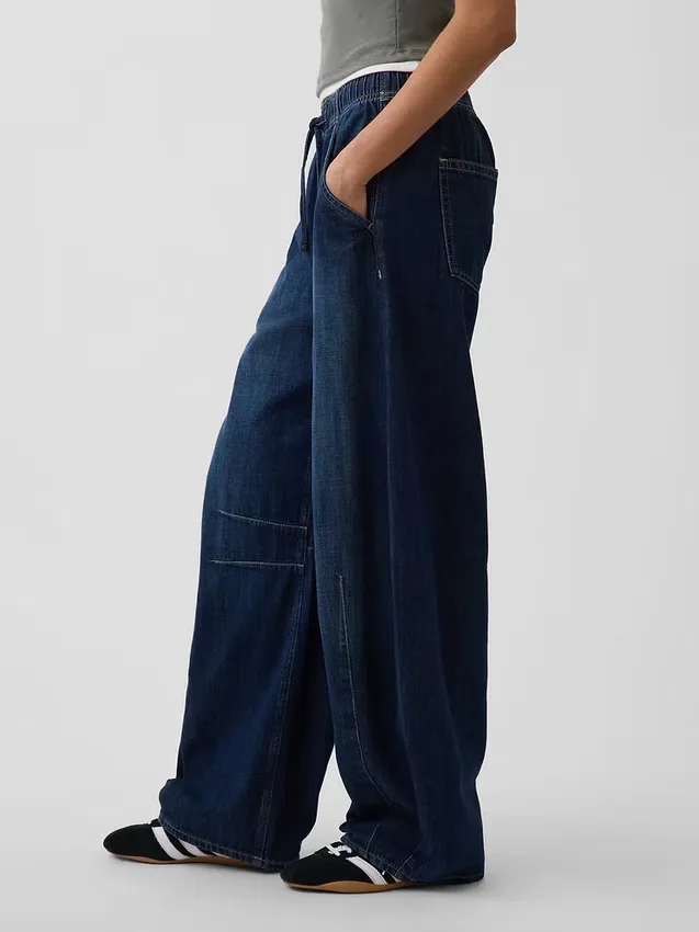 Mid Rise Easy Horseshoe-Jeans