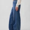 Mid-rise gebreide, comfortabele baggy Jeans