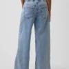 Mid-rise gebreide, comfortabele baggy Jeans