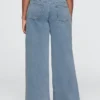 Mid-rise gebreide, comfortabele baggy Jeans