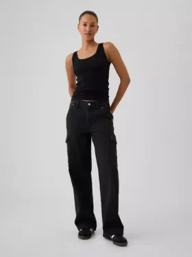 Mid-rise loszittende cargo-Jeans in jaren ’90-stijl