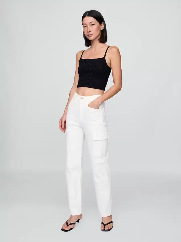 Mid-rise loszittende cargo-Jeans in jaren ’90-stijl