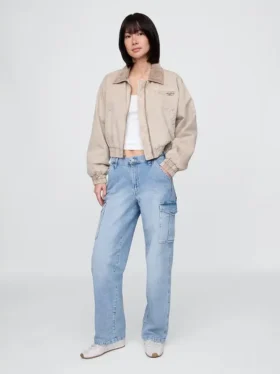 Mid-rise loszittende cargo-Jeans in jaren ’90-stijl