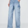 Mid-rise loszittende cargo-Jeans in jaren ’90-stijl