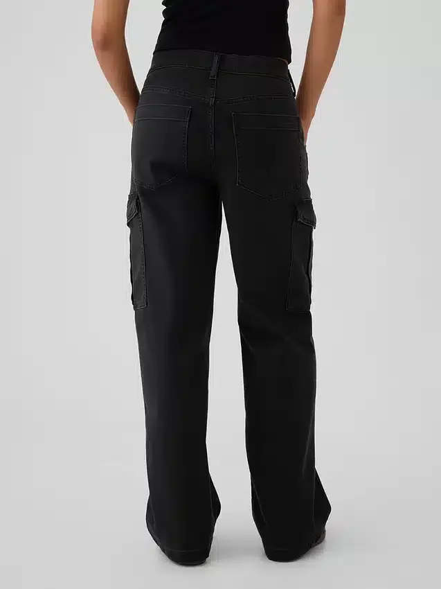 Mid-rise loszittende cargo-Jeans in jaren ’90-stijl